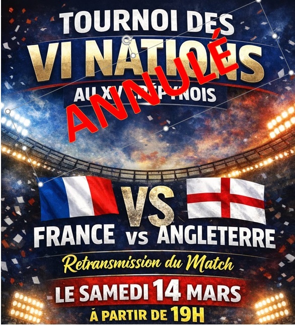 Retransmission FRANCE - ANGLETERRE - ANNULE