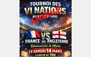 Retransmission FRANCE - ANGLETERRE - ANNULE