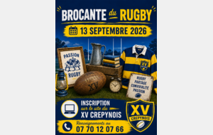 BROCANTE du XV CREPYNOIS RUGBY du 13/09/2026