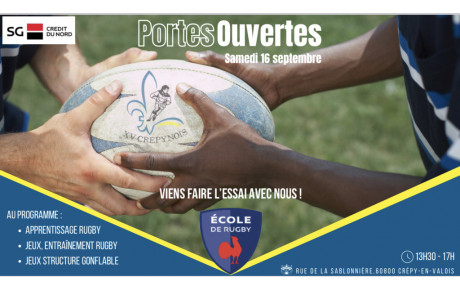 PORTES OUVERTES - SAMEDI 16 SEPTEMBRE 2023